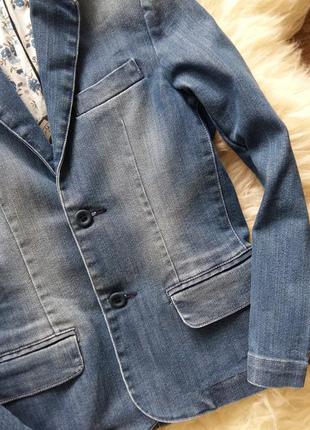 Джинсовый пиджак zu-yspanici (италия) 6-8 лет (размер 34)2 фото