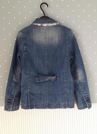 Джинсовый пиджак zu-yspanici (италия) 6-8 лет (размер 34)9 фото