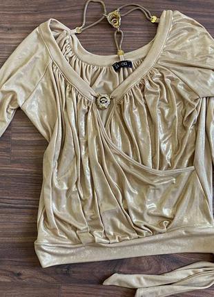 Красива блузка кофта з оригінальною спиною і запахом3 фото