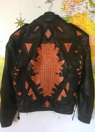 Уникальная байкерская кожаная куртка .4 фото