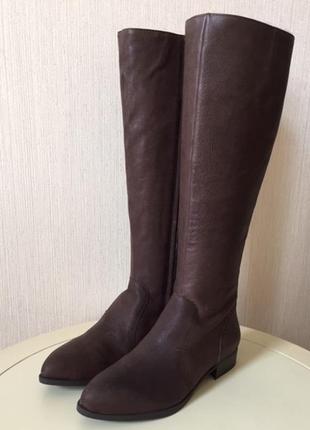 Чоботи nine west, нові, шкіра, коричневі, демісезонні, 37,5.