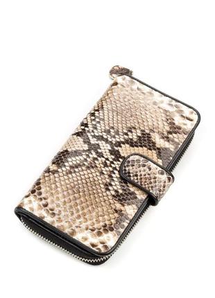 Кошелёк женский из натуральной кожи питона