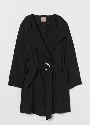 Чёрный пиджак / тренч h&m. большой размер. 3xl.3 фото