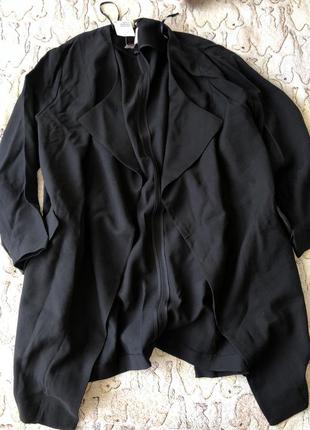 Чёрный пиджак / тренч h&m. большой размер. 3xl.6 фото