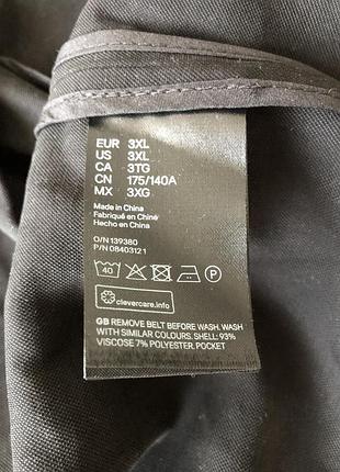 Чёрный пиджак / тренч h&m. большой размер. 3xl.7 фото