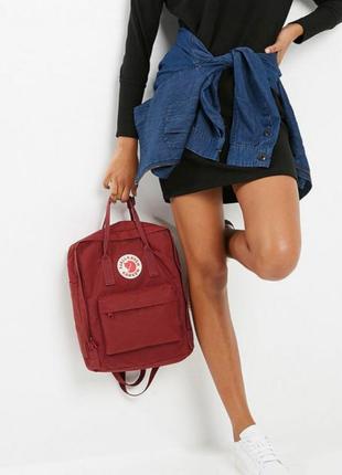 Рюкзак fjallraven kanken classic бордовий купити фьялравен канкен