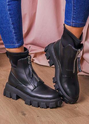 Женские демисезонные ботинки эко-кожа