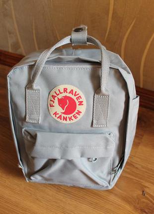 Компактний рюкзак рефлектив fjallraven kanken super grey