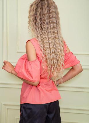 Блуза женская цвет персиковый3 фото