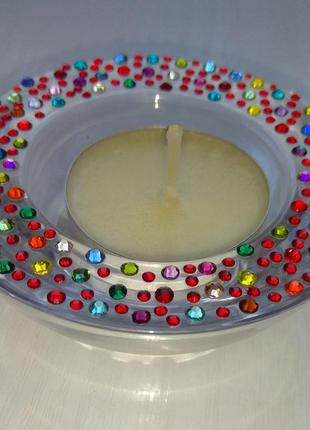 Подсвечник ( инкрустированый стразами)