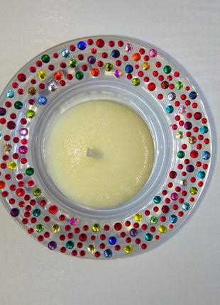 Подсвечник ( инкрустированый стразами)