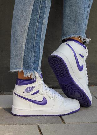 🖤🖤🖤кроссовки nike air jordan 1 retro high court purple9 фото
