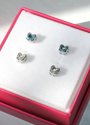 Нежные серьги пусеты xuping с кристаллами swarovski  💎 
бабочки 🦋7 фото