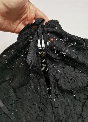Кружевное чёрное платье h&m 8