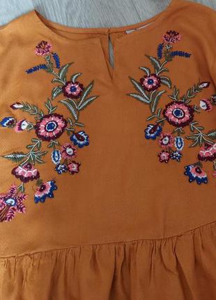 Красивучая блуза\вышиванка мatalan на 9 лет3 фото