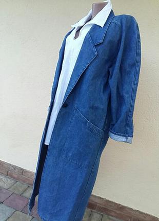 Крутое джинсовое коттоновое пальто плащ. швейцария.