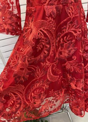 Стильна мереживна сукня кружевное нарядное платье2 фото