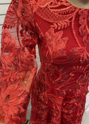 Стильна мереживна сукня кружевное нарядное платье3 фото