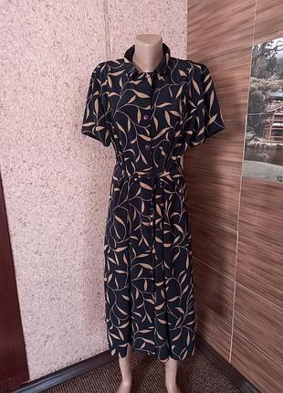 Платье халат миди на пуговицах design essentials