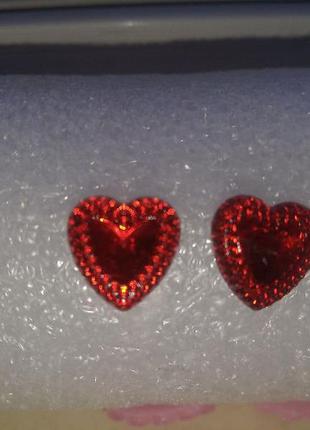 Детские серёжки сердечки сердца2 фото