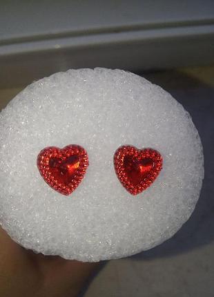 Детские серёжки сердечки сердца