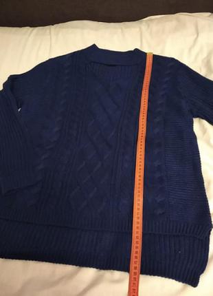 В'язаний светр, кофта з вирізом світшот акрил4 фото