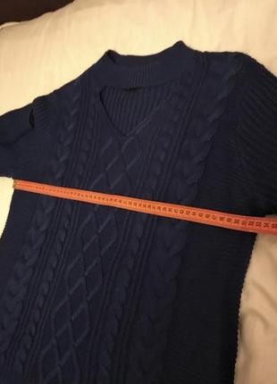 В'язаний светр, кофта з вирізом світшот акрил5 фото