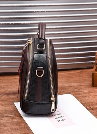 Женская кожаная черная сумка/женский черный клатч/женская черная сумочка8 фото