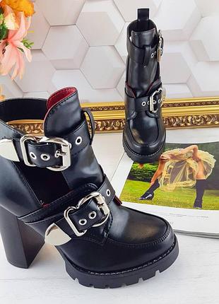 Ботильоны открытые на устойчивом каблуке