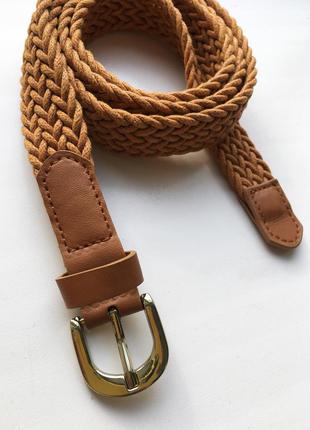 Стильный качественный текстильный ремень пояс косичка из шнура c&a2 фото