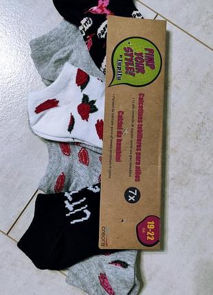 Набор хлопковых носков для девочки, комплект 7 пар