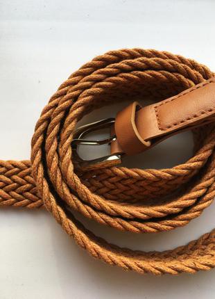 Стильный качественный текстильный ремень пояс косичка из шнура c&a5 фото