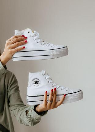 Кеди жіночі конверс converse chuck taylor all star platform high white