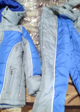 Термокомбінезон синій з сірим р. 98 хлопчикам на осінь зиму і весну новий розпродаж3 фото