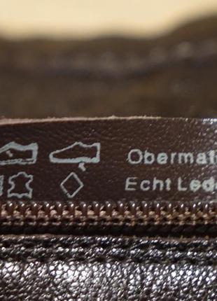 Утепленные темно-коричневые фирменные кожаные полусапожки medicus deichmann. германия 6 р7 фото