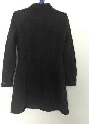 Чорна джинсова сукня, розмір м/ джинсовое черное платье, размер м4 фото