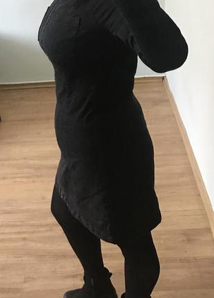 Чорна джинсова сукня, розмір м/ джинсовое черное платье, размер м2 фото
