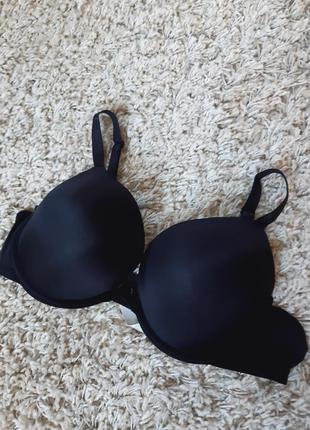 Чёрный бюстгалтер с push-up, censored,  85-95 e