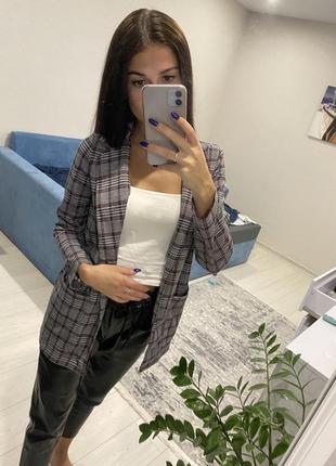 Клетчатый жакет sinsay