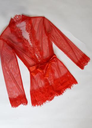 Халат пеньюар, прозора накидка