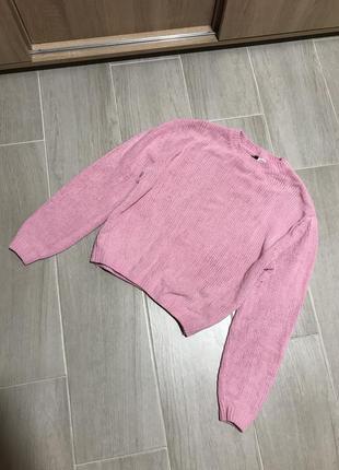 Укорочённый розовый свитер h&m 💗