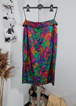 Спідниця з поясом 100% ексклюзивна колекція натуральний шовк