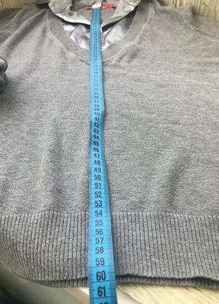 Стильный деловой офисный свитерок с эффектом поддетой шелковой рубашки7 фото