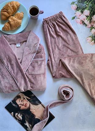 Хіт!тепла бархатна піжама, халат/штани/шорти/футболка/зимовий костюм піжамний