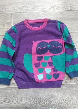 Тёплый свитер на девочку 2-3 года 92-98 см
