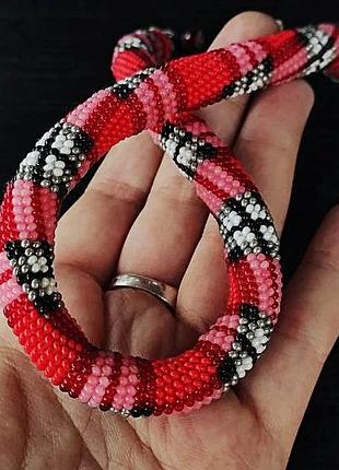 Кольє в клітку плед смужки 3