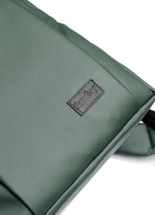 Трендовый мужской зеленый рюкзак для офиса/спортзала/города7 фото