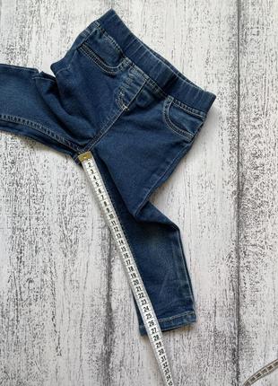 Крутые стрейч джинсовые штаны брюки джинсы лосины denim 9-12мес4 фото