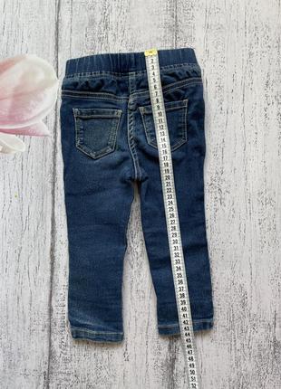 Крутые стрейч джинсовые штаны брюки джинсы лосины denim 9-12мес5 фото