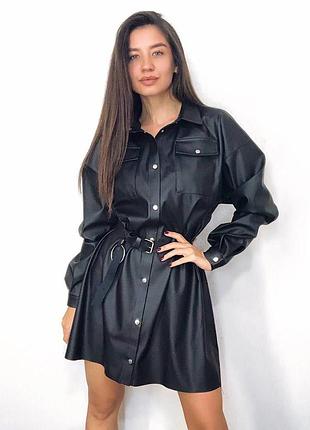 Сукня з еко шкіри2 фото